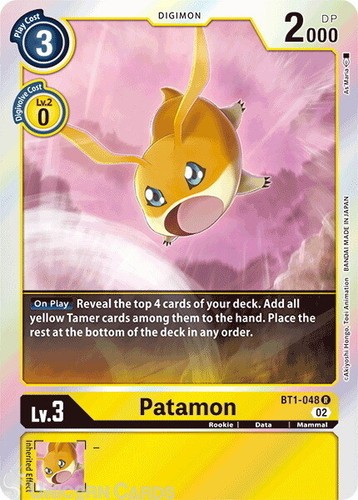 Bt1 048 patamon rare - bt1-048,