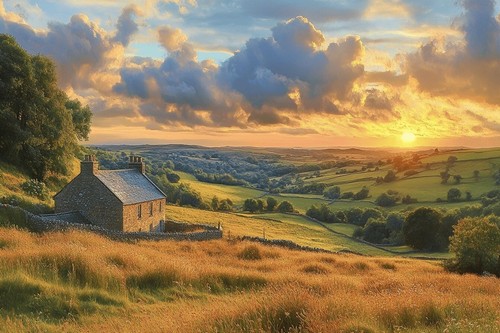 Sunset countryside yorkshire - sunset,