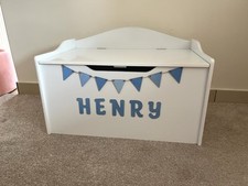 Personalised Toy box  - Bunting Theme 
