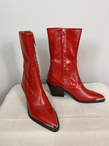 Zara red real - zara, leather
