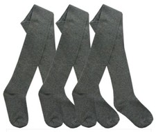 5 Pack Girls Grey Tights Super