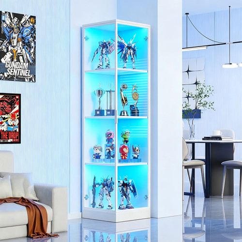 Corner display case with - 63",