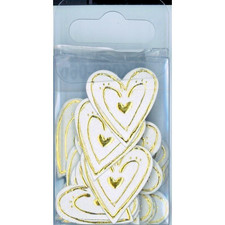 Paper Cellar White Gold Hearts