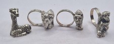 4 Animal Napkin Rings Cast