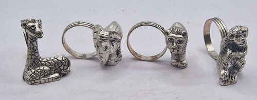 Animal napkin rings cast - 4,