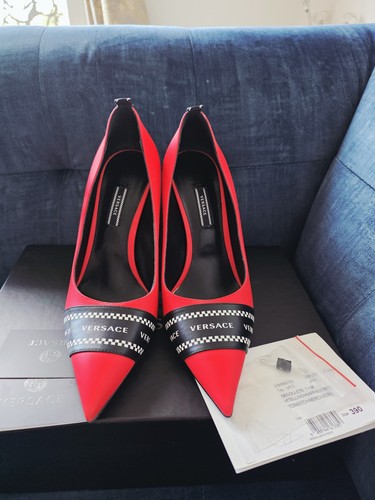 Versace red leather - versace,