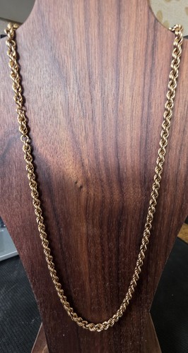 Vintage 9ct gold rope - vintage, chain
