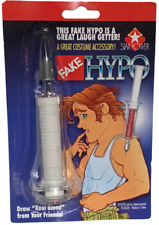 FAKE BIG HYPO NEEDLE Funny Nurse Doctor Shot Blood Syringe Toy Costume Dr Prop