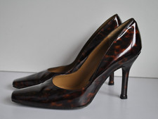 Brown patent leather women designer high heels size 3.5 (36.5) Russell & Bromley