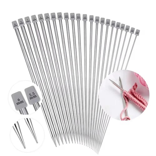 22pcs metal knitting needles - 22pcs,