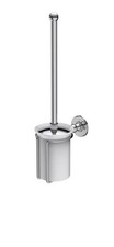 Burlington Toilet Brush Holder Chrome And White A8CHR 