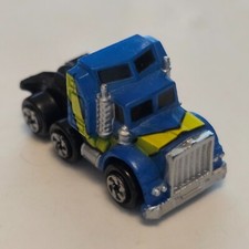 Micro Machines Kenworth Truck Semi Lorry Cab Blue Yellow Stripe