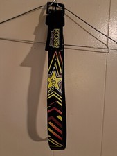 Rare HTF Y2K Fox Racing Rockstar Energy Belt Size 32/34 Black Grunge Skateboard