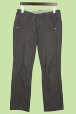 G-STAR Women's Safety Track Pant Grey Straight Fit Pinstripe Pants Size W31/L34