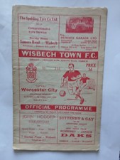 WISBECH TOWN v WORCESTER CITY Southern league 7 February 1959