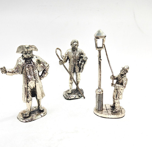 Vintage pewter figurines - x,