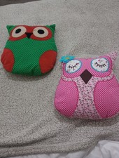 2x Homemade Owl Pillows