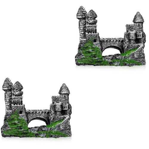 2pcs sturdy fish - tank, castle