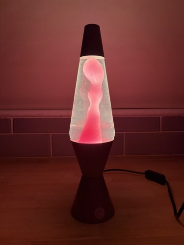 Pink lava lamp 36cm rose - 36cm, gold