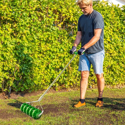 Rolling lawn aerator - rolling, grass