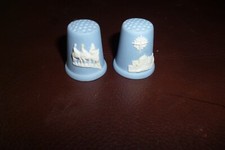 WEDGWOOD ENGLAND JASPERWARE BLUE 1988 CHRISTMAS THIMBLES