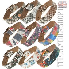 New Friendship Bracelet Leather Printed Design Wristband Made In England