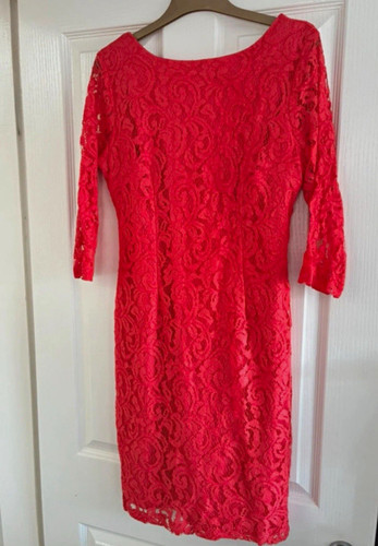 Roman women red floral lace - red,