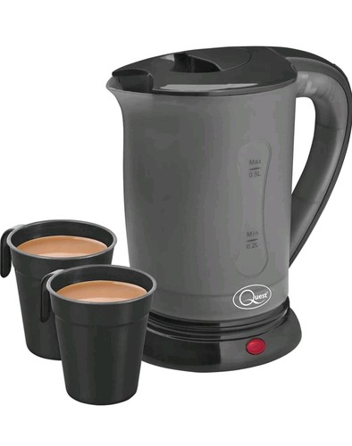 Black travel kettle with - black,
