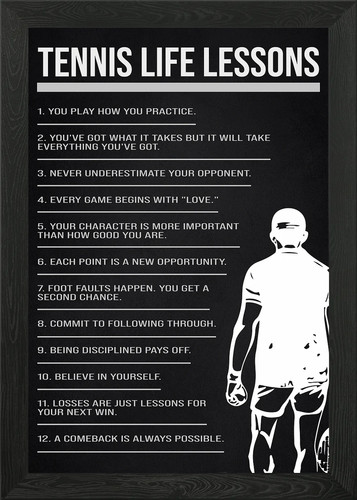 Tennis life lessons framed - tennis,