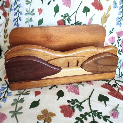 Vintage wooden letter rack - vintage,