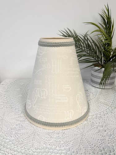 Shabby chic cream fabric lamp - chic,