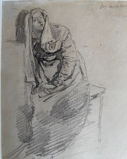 Singed John Linnell portrait