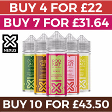 NEXUS 100ml Shortfill E-Liquid By Pod Salt | 0mg Nicotine | Multibuy Offers | Uk