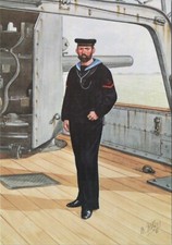Military Art Postcard - Royal Navy Leading Seaman, HMS Iron Duke, 1916 - RR21891