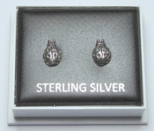 Sterling Silver 925 Stud Earrings  CUTE LADYBIRD  BUTTERFLY BACKS BOXED  ST 108