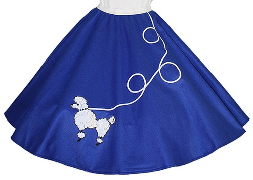 Blue felt poodle skirt - felt, _