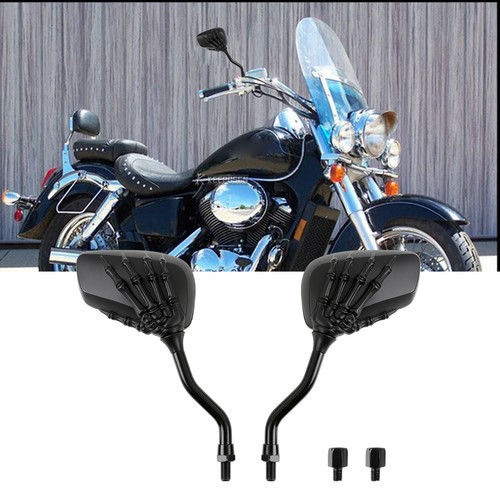 Side mirrors black skull - black,