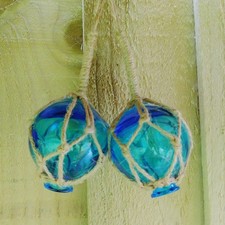 Glass Float Two Nautical Buoys