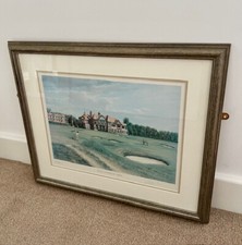 Graeme Baxter Lytham St Annes Golf Print Signed Professionally Mounted & Framed