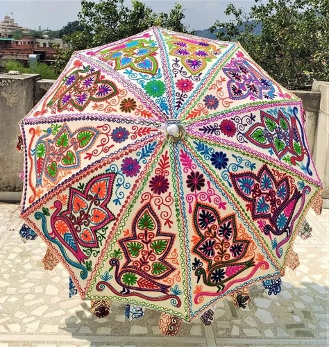 Garden parasols peacock - garden,