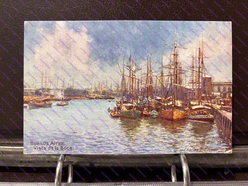 Postcard ship charles - charles, flower