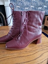 Womens Lace Up Square Toe