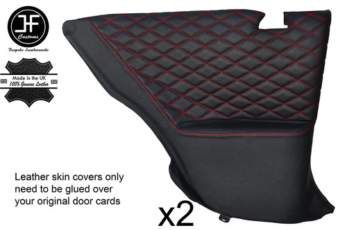 Red diamond stitch rear - red, 2x