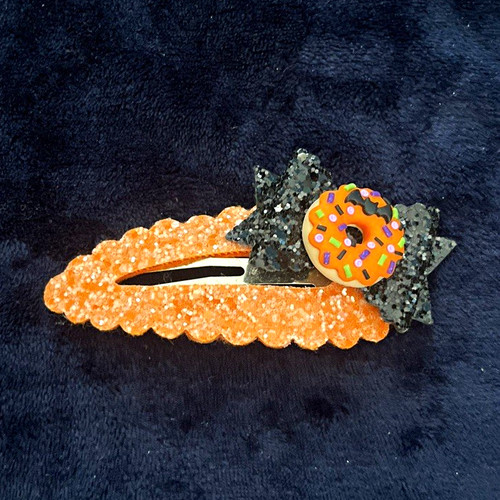 Halloween orange donut - halloween,