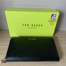 Ted Baker DARCIEA Smooth Leather Zip Around Large Purse In Black with Box 