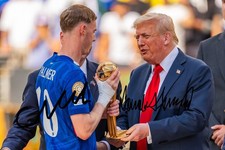 Cole Palmer & Donald Trump Chelsea Signed Autograph Pre-Print 6x4 PHOTO Gift