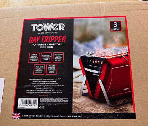 Tower portable charcoal bbq - tower,
