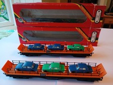HORNBY R126 CAR TRANSPORTER x 3 With car Loads Model Railway Rolling Stock