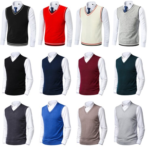 Mens knit sleeveless jumper - mens,