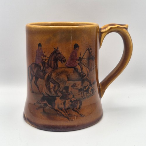 Brown fox hunt tankard mug - fox,